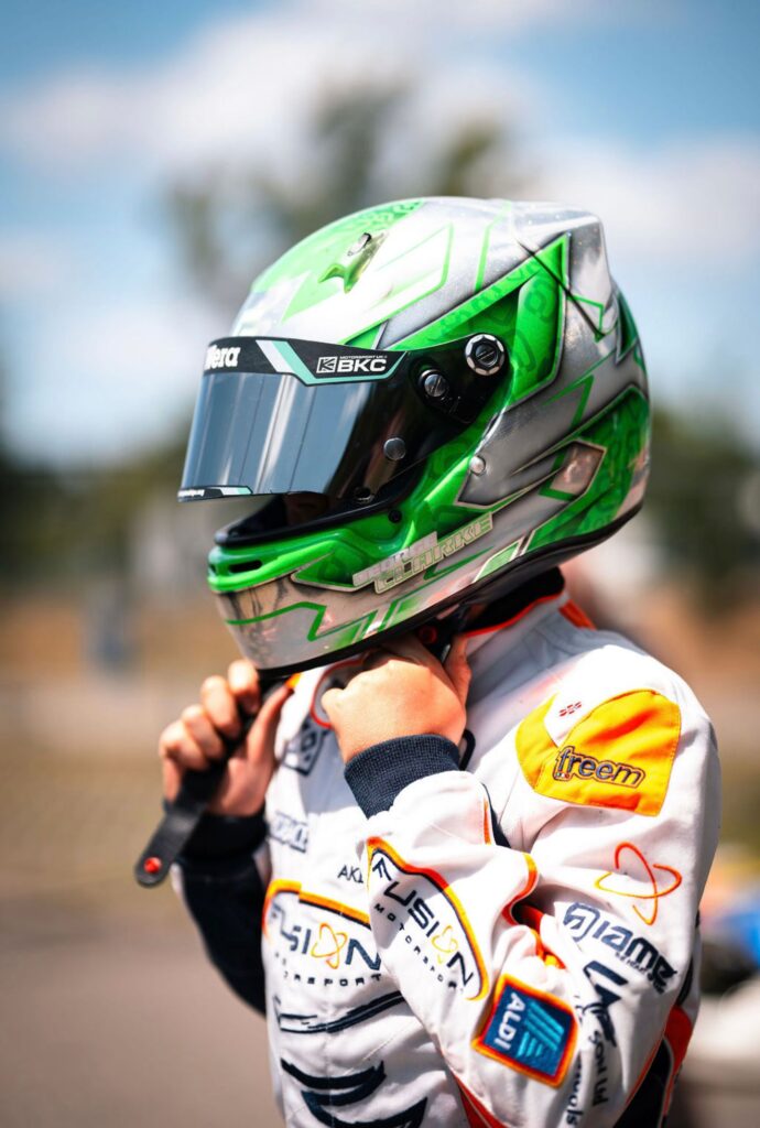 George Clark preparing for the heats at Euro Series Wackersdorf